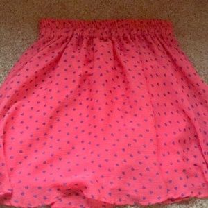 Orange Skirt With Hearts